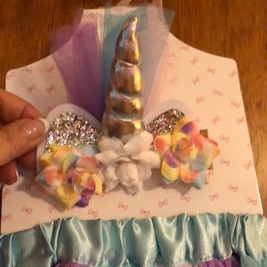 🦄 NWOT UNICORN tulle Skirt and headband😍